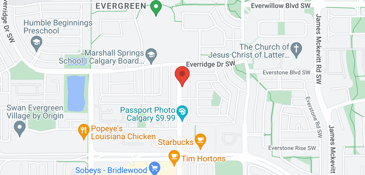 map of 156  Eversyde Boulevard SW